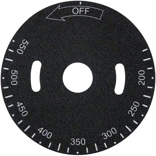 Picture of PLATE,TEMP DIAL , 200-550F FOR VULCAN HART PART# 00-498037-0000A