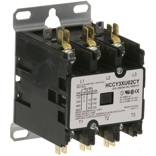 Picture of CONTACTOR 3P 30/40A 208/240V FOR CLEVELAND PART# KE603902-3