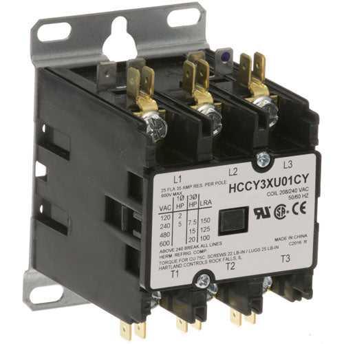 Picture of Contactor 3P 25/35A 208/240V for Cleveland Part# KE50750-2